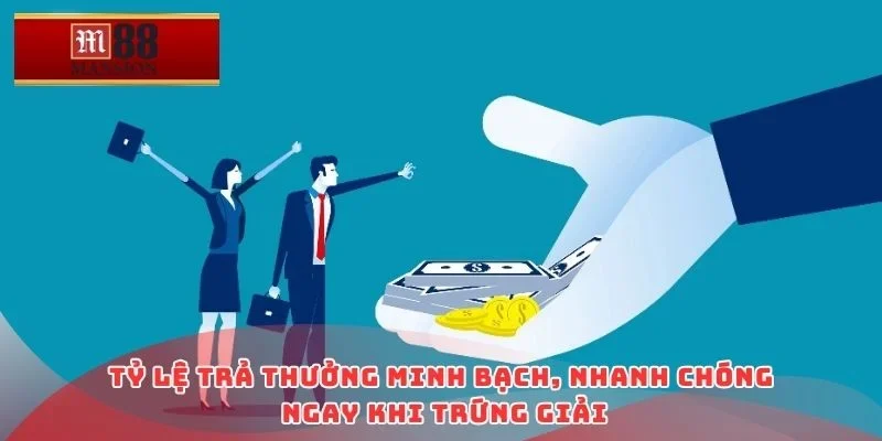 Tỷ lệ trả thưởng minh bạch, nhanh chóng ngay khi trứng giải